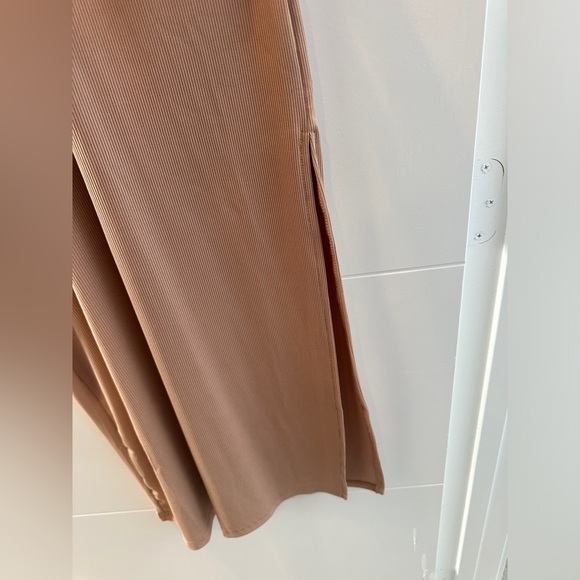 Fortexo khaki cutout waist midi bodycon tank dress summer vacation party beach S - Picture 12 of 12